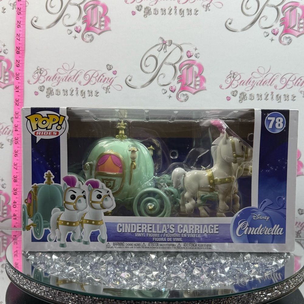 Funko Pop Rides Cinderella's Carriage Mint Green with Pink & Gold Accents 78